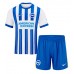 Camiseta Brighton Kaoru Mitoma #22 Primera Equipación Replica 2024-25 para niños mangas cortas (+ Pantalones cortos)